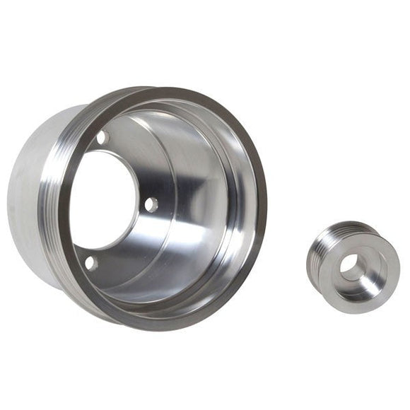 BBK 94-98 Mustang 3.8 V6 Underdrive Pulley Kit - Lightweight CNC Billet Aluminum (2pc)