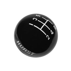HURST SHFTR KNOB-BLACK 5-SPD(3/8-16)