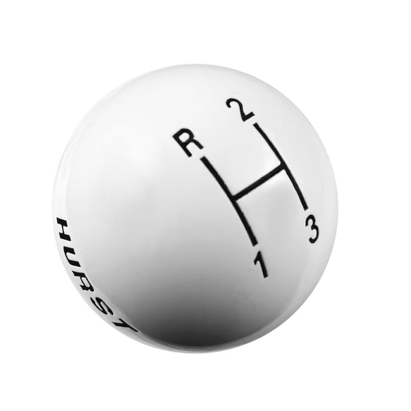 HURST SHFTR KNOB-3 SPD(WHITE) 3/8-16