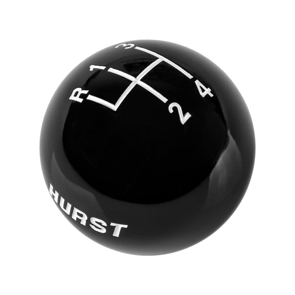 HURST HURST BLACK KNOB 3/8-16. 4-SPEED w/LOGO