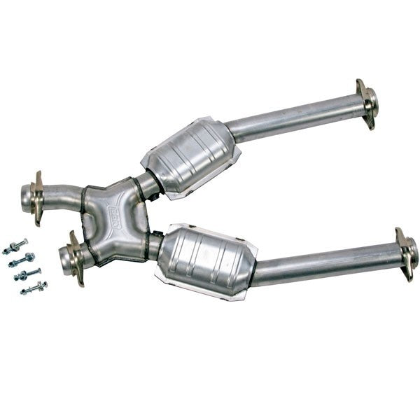 BBK 96-04 Mustang 4.6 GT / Cobra Short Mid X Pipe w Catalytic Converters 2-1/2 For Long Tube Headers