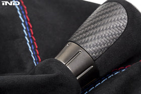 IND F8X M3 / M4 Matte Carbon + Alcantara Shift Boot Set - Straight Stitch - 0