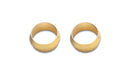 Vibrant 5/8in Brass Olive Hardline Tubing Inserts (2 Pack)-1