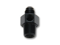 '-6AN Male to 3/8" NPT Male Union Adapter Fitting with 1/8" NPT Port