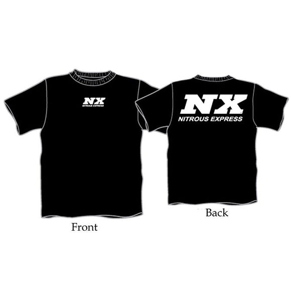 LARGE  BLACK T-SHIRT W/ WHITE NX