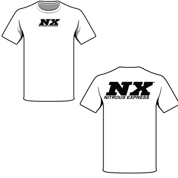 SMALL  WHITE T-SHIRT W/ BLACK NX