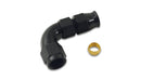 Vibrant 1/2In Tube to -8AN Female 90 Degree Union Adapter Fitting w/ Olive Inserts-1