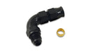 Vibrant 90 Degree 1/2in Tube to Male -8AN Flare Adapter w/ Olive Inserts-1