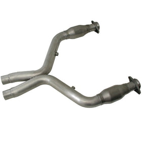 BBK 11-14 Mustang 5.0 Short Mid X Pipe With Catalytic Converters 3.0 For BBK Long Tube Headers - 0