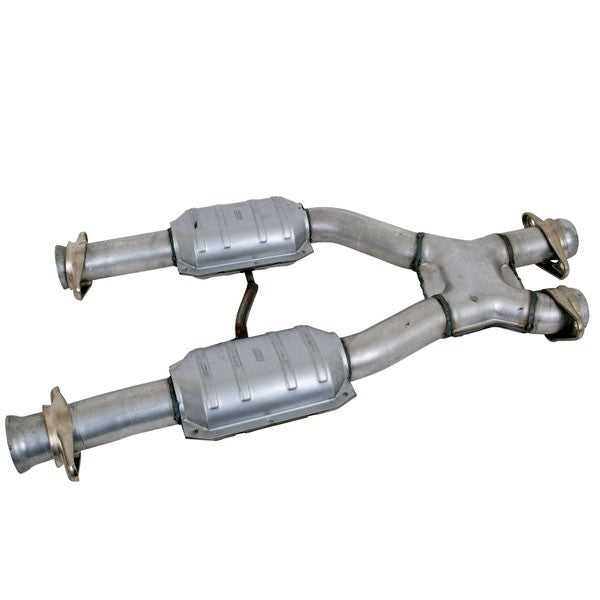 BBK 79-93 Mustang 5.0 Short Mid X Pipe With Catalytic Converters 2-1/2 For BBK Long Tube Headers