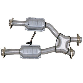 BBK 79-93 Mustang 5.0 Short Mid X Pipe With Catalytic Converters 2-1/2 For BBK Long Tube Headers - 0
