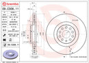 Brembo 2019 Audi A3 Quattro/19-20 Q3/15-20 S3 Front Premium UV Coated OE Equivalent Rotor-2