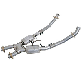 BBK 86-93 Mustang 5.0 High Flow X Pipe With Catalytic Converters - 2-1/2