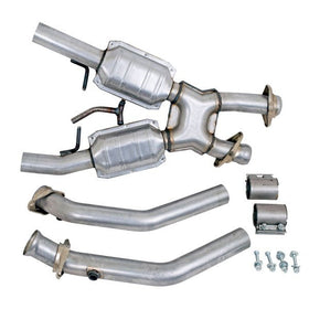 BBK 86-93 Mustang 5.0 High Flow X Pipe With Catalytic Converters - 2-1/2 - 0