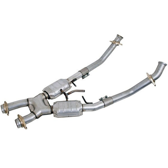 BBK 94-95 Mustang 5.0 High Flow X Pipe With Catalytic Converters - 2-1/2
