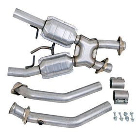 BBK 94-95 Mustang 5.0 High Flow X Pipe With Catalytic Converters - 2-1/2 - 0