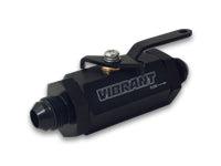 '-6AN to -6AN Male Shut Off Valve - Black