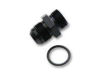 Vibrant -3AN Male Flare to -4 ORB Male Straight Adapter w/O-Ring - Anodized Black