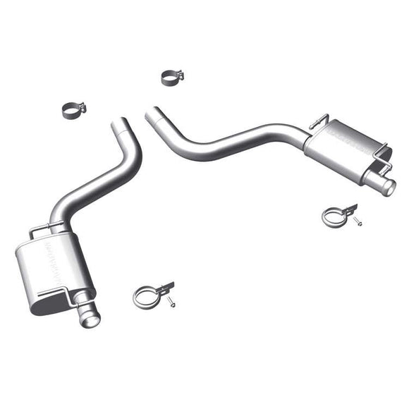 MagnaFlow 08-14 Dodge Challenger SRT-8 HEMI V8 6.1L Axle-Back SS Dual Split Rear Exit Perf Exhaust