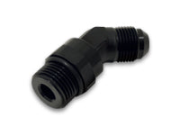 Vibrant -6AN Male Flare to Male -8AN ORB Swivel 45 Degree Adapter Fitting - Anodized Black
