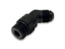 Vibrant -6AN Male Flare to Male -8AN ORB Swivel 45 Degree Adapter Fitting - Anodized Black-1