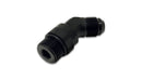 Vibrant -8AN Male to Male -6AN Straight Cut 45 Degree Adapter Fitting - Anodized Black-1