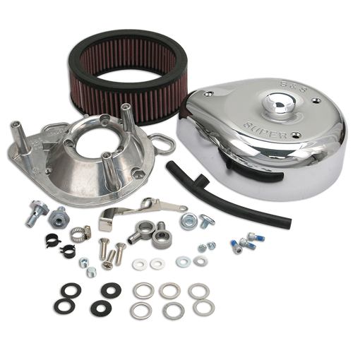 S&S Cycle 99-06 BT Teardrop Air Cleaner Kit for Super E/G Carb