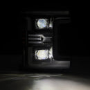 AlphaRex 17-19 Ford F-250/350/450/550 Super Duty LUXX-Series LED Proj Headlights Blk w/SS & SBDRL-6