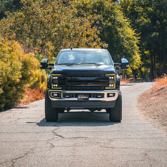 AlphaRex 17-19 Ford F-250/350/450/550 Super Duty NOVA-Series LED Proj Headlights Chrome w/SS & SBDRL