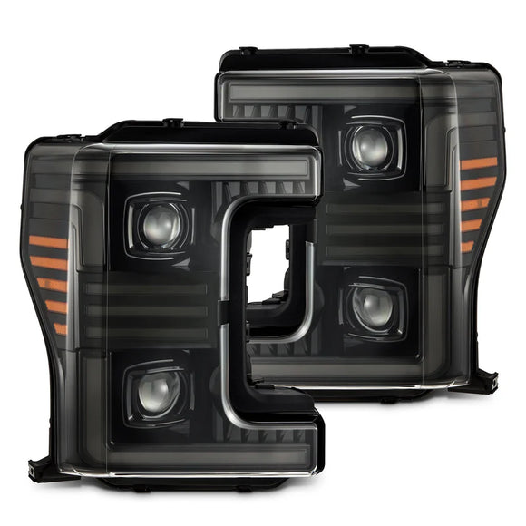 17-19 Ford Super Duty MKII PRO-Series Halogen Projector Headlights Alpha-Black