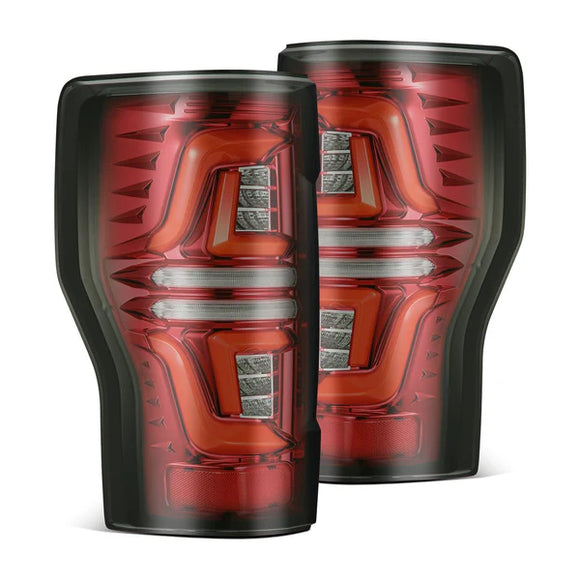 AlphaRex 17-19 Ford F250 Super Duty PRO-Series LED Tail Lights Red Smoke (w/o Blind Spot Sensor)