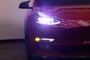 AlphaRex 17-23 Tesla Model 3/20-24 Model Y Double Tap Dual Color LED Projector Fog Lights-3