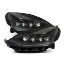 AlphaRex 17-22 Tesla Model 3/20-23 Model Y NOVA LED Proj Headlights Alpha-Blk w/Actv Lgt & Seq.Sig-1