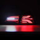 AlphaRex 17-22 Tesla Model 3 PRO-Series LED Tail Lights Jet Black w/Seq Sig-4