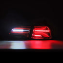 AlphaRex 17-22 Tesla Model 3 PRO-Series LED Tail Lights Red Smoke w/Seq Sig-4