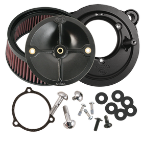 S&S Cycle 2008+ BT w/ S&S 58mm Throttle Body Stealth Air Cleaner Kit w/o Cover