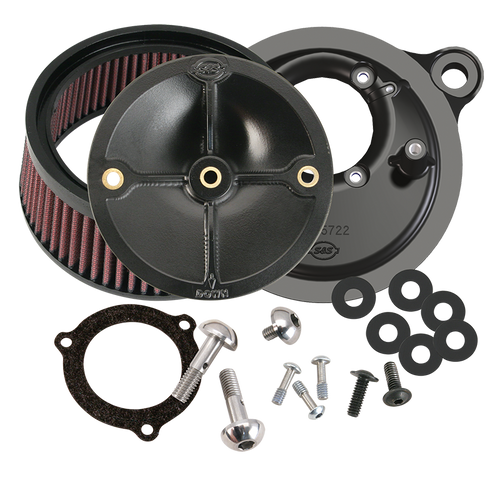 S&S Cycle 2008+ BT w/ S&S 66mm Throttle Body Stealth Air Cleaner Kit w/o Cover