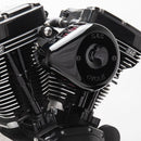S&S Cycle 2017+ M8 Models Stealth Air Cleaner Kit w/ Gloss Black Mini Teardrop Cover-1