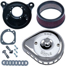 S&S Cycle 91-06 XL w/ Stock CV Carb Chrome Mini Teardrop Stealth Air Cleaner Kit-1