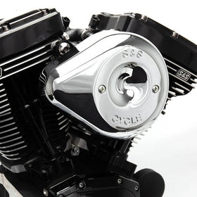 S&S Cycle 08-17 Touring/16-17 Softails Models Stealth Air Cleaner Kit w/ Chrome Teardrop Cover