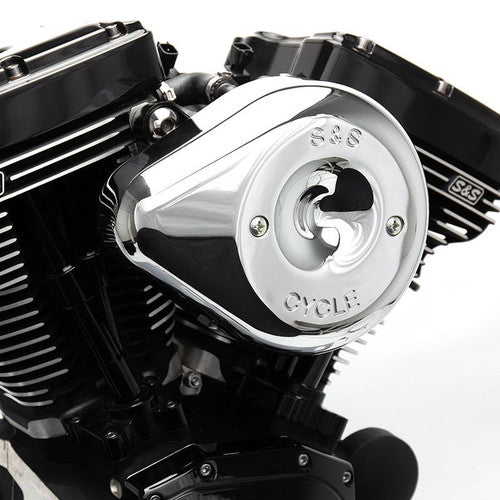 S&S Cycle 2017+ M8 Models Stealth Air Cleaner Kit w/ Chrome Teardrop Cover
