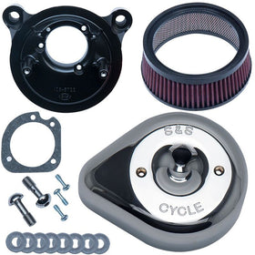S&S Cycle 01-15 Fuel-Injected Softail Stealth Air Cleaner Kit w/ Chrome Teardrop Cover