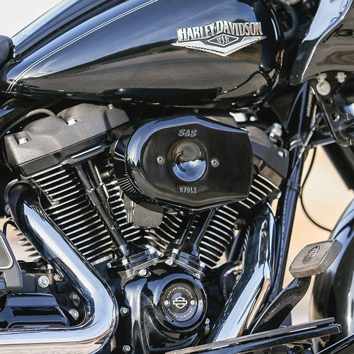 S&S Cycle 17-23 M8 Touring/18-23 BT Stealth Air Cleaner Kit w/ Black Tribute Cover
