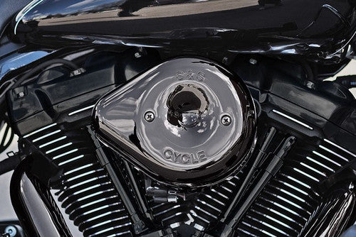 S&S Cycle 17-23 M8 Models Lava Chrome Stealth Teardrop Air Cleaner Kit
