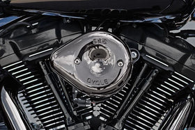 S&S Cycle 17-23 M8 Models Lava Chrome Stealth Mini Teardrop Air Cleaner Kit