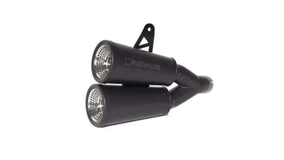 Remus 2019 Indian FTR 1200/S Vertical Black Race Slip On w/Sound Insert