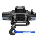 Superwinch 10000 LBS 12V DC 3/8in x 80ft Synthetic Rope SX10SR Winch - Semi Gloss Black-1
