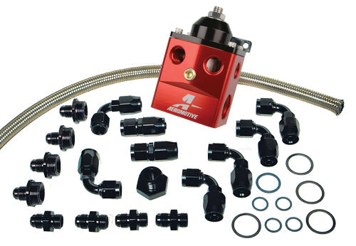 Aeromotive A4 Dual Carburetor Regulator (P/N 13203) Kit (Incl. Reg/Hose/Hose Ends/Fittings)