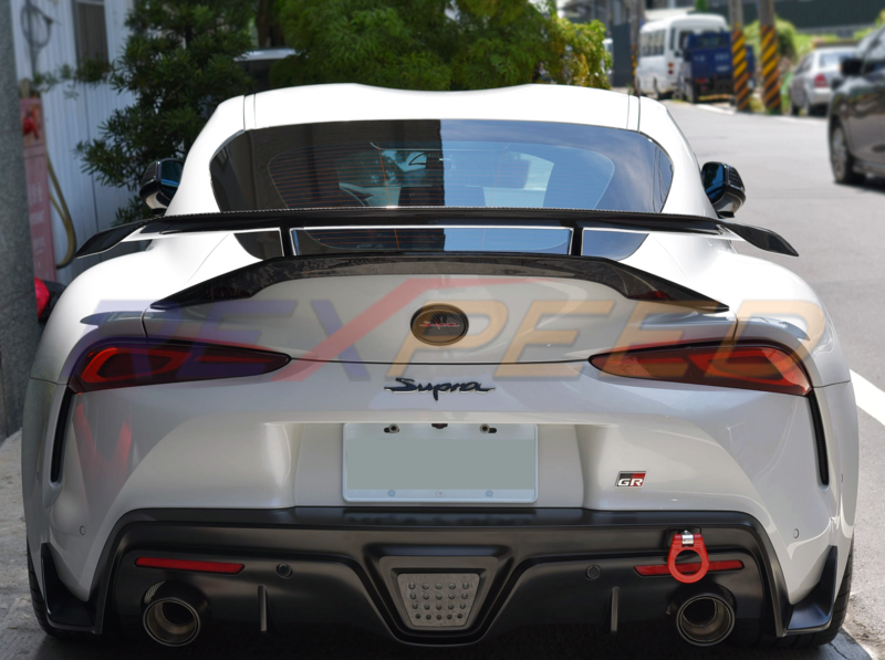 Rexpeed Carbon Fiber Rear Wing-Gloss Toyota Supra V3 2020-2024