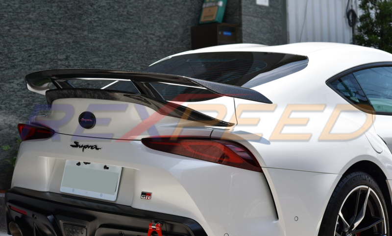 Rexpeed Carbon Fiber Rear Wing-Gloss Toyota Supra V3 2020-2024